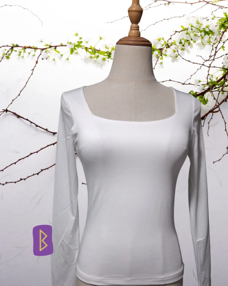 Home 7 Blusa Basica Cuello Cuadrado manga larga