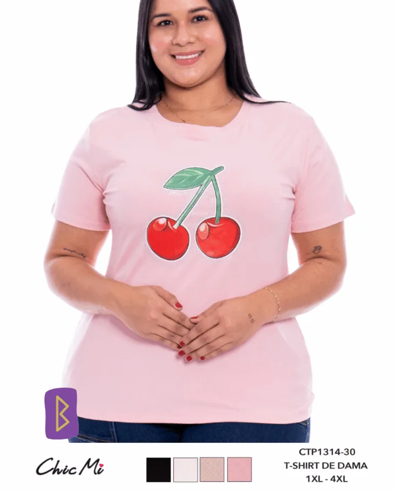 Home 5 Camiseta Estampada Cherry Talla Plus